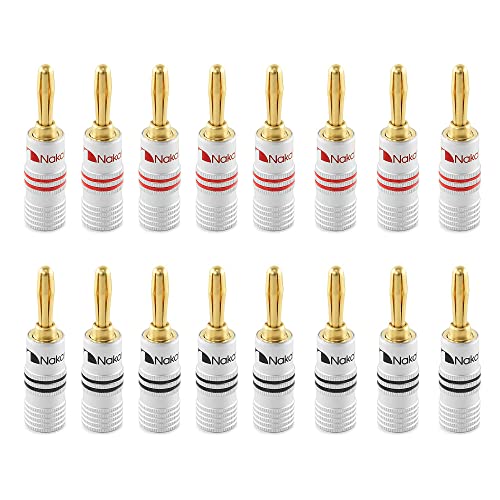Nakamichi Excel Series 24k Gold Plated Banana Plugs 12 AWG
