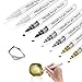 Produktbild MOSUO Acrylstifte Marker Stifte, 8PCS 0.7mm Permanent Marker Wasserfeste Acrylstifte für Steine Bemalen, DIY Fotoalbum, Keramik, Glas, Metall, Kunststoff, Holz, Leinwand (Schwarz Weiß Silber Gold)