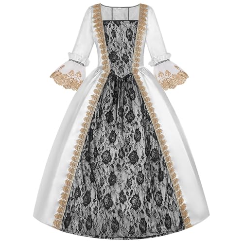 Robe de soirée longue pour fête et carnaval look vintage médiéval