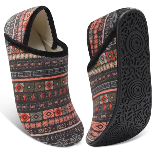 XIHALOOK Soft Slippers for Men Slip on House Shoes Bohemia, 9-9.5 Men