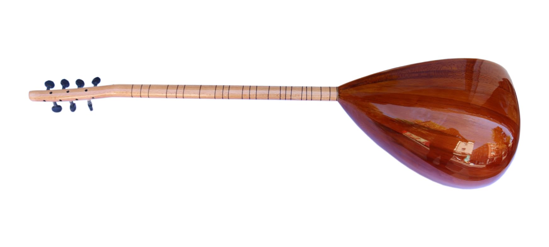 Turkish Quality Left Hand Long Neck Mulberry Baglama Saz For Sale ASL-113L - Image 9