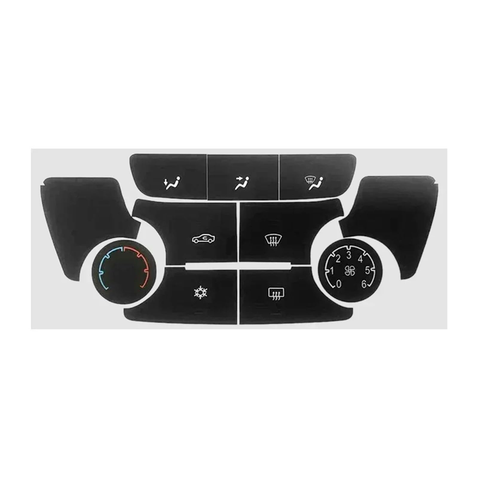 Interior Button Stickers Compatible with Buick for Encore for Verano 2012-2017 Car AC Climate Panel Central Control Switch Button Repair Decals Stickers(Size2)