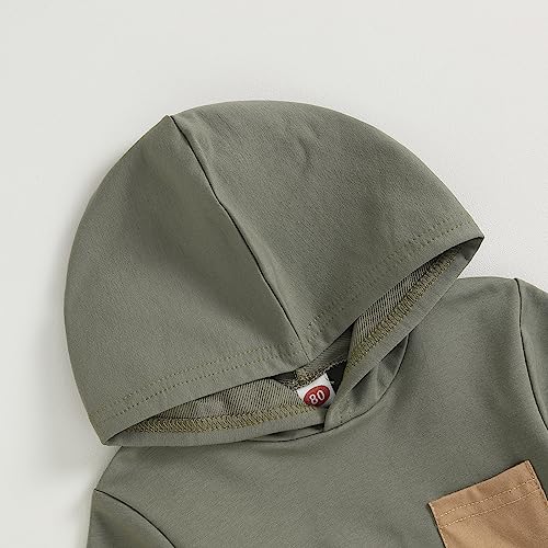 Toddler Baby Boy Long Sleeve Contrast Color Hoodies Sweatshirt Pants Outfit Sweatsuit Set Fall Clothes4