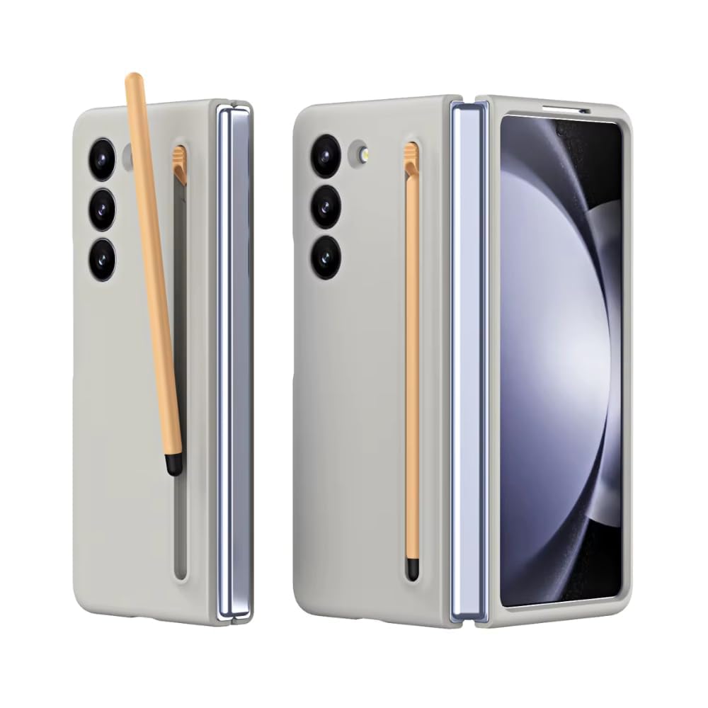 CRUPED Polycarbonate Ultra Hybrid Premium Case For Samsung Galaxy Z Fold 6-Built-In Compact S Pen,Holder & Storage Slot,Full Protection Case,Sleek & Durable Design (Light Gray) (B0D8YXGYMS) Amazon Price History, Amazon Price Tracker