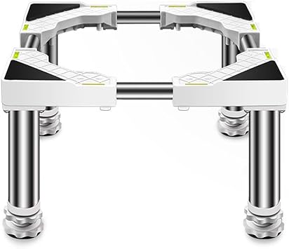 Anti-Skid Fridge Stand Adjustable Dryer Stand Height 9.8in Refrigerator Pedestal Stand with 4/8/12 Stainless Steel Legs Air Conditioner Base ice maker floor trays