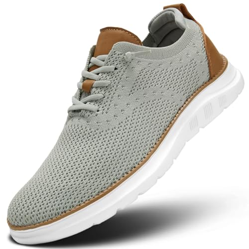Image of Men's Mesh Sneakers Oxfords Lace-Up Lightweight Casual Walking Shoes Driving Shoes