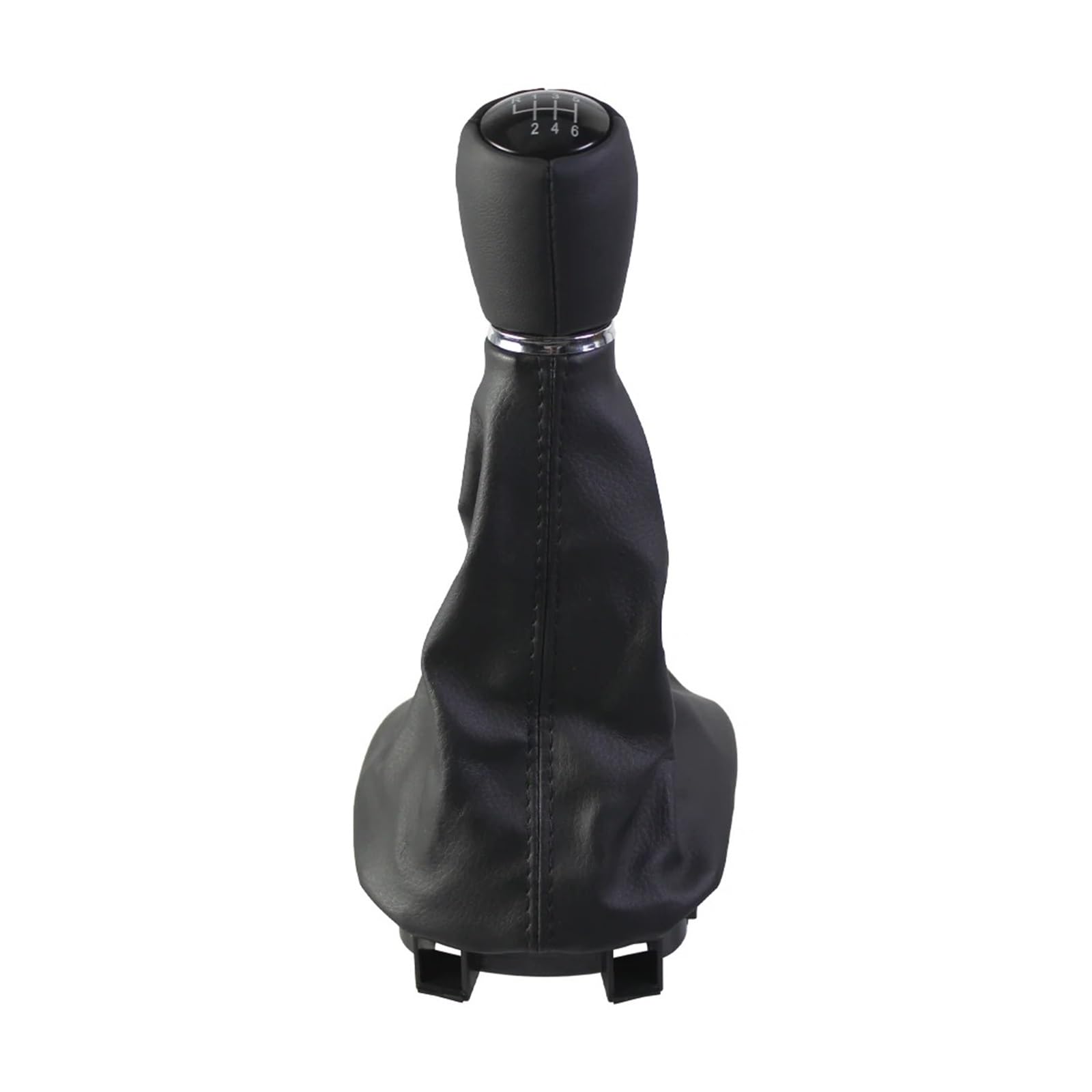 VAVGKDKPZB Shifter Lever Handle for SEAT Leon 1 MK1 2002-2006 5 6 Speed Car Gear Shift Knob with Gaiter Boot Cover(6-Speed Black)