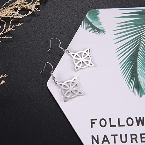 Collier nœud de sorcière double couche en acier inoxydable chic et durable