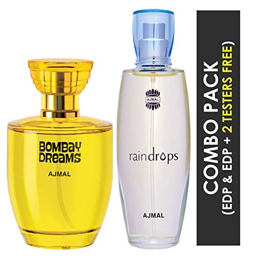 Ajmal Bombay Dreams EDP Floral Fruity Perfume 100ml for Women and Raindrops EDP Floral Chypre Perfume 50ml for Women - Image 2