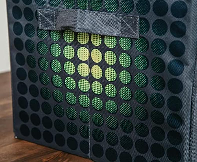 Ukonic Xbox Series X Logo Collapsible Storage Bin Chest with Lid | Fabric Basket Container with Handles, Cubby Cube Closet Organizer | Video Game Gifts And Collectibles | 24 x 12 Inches