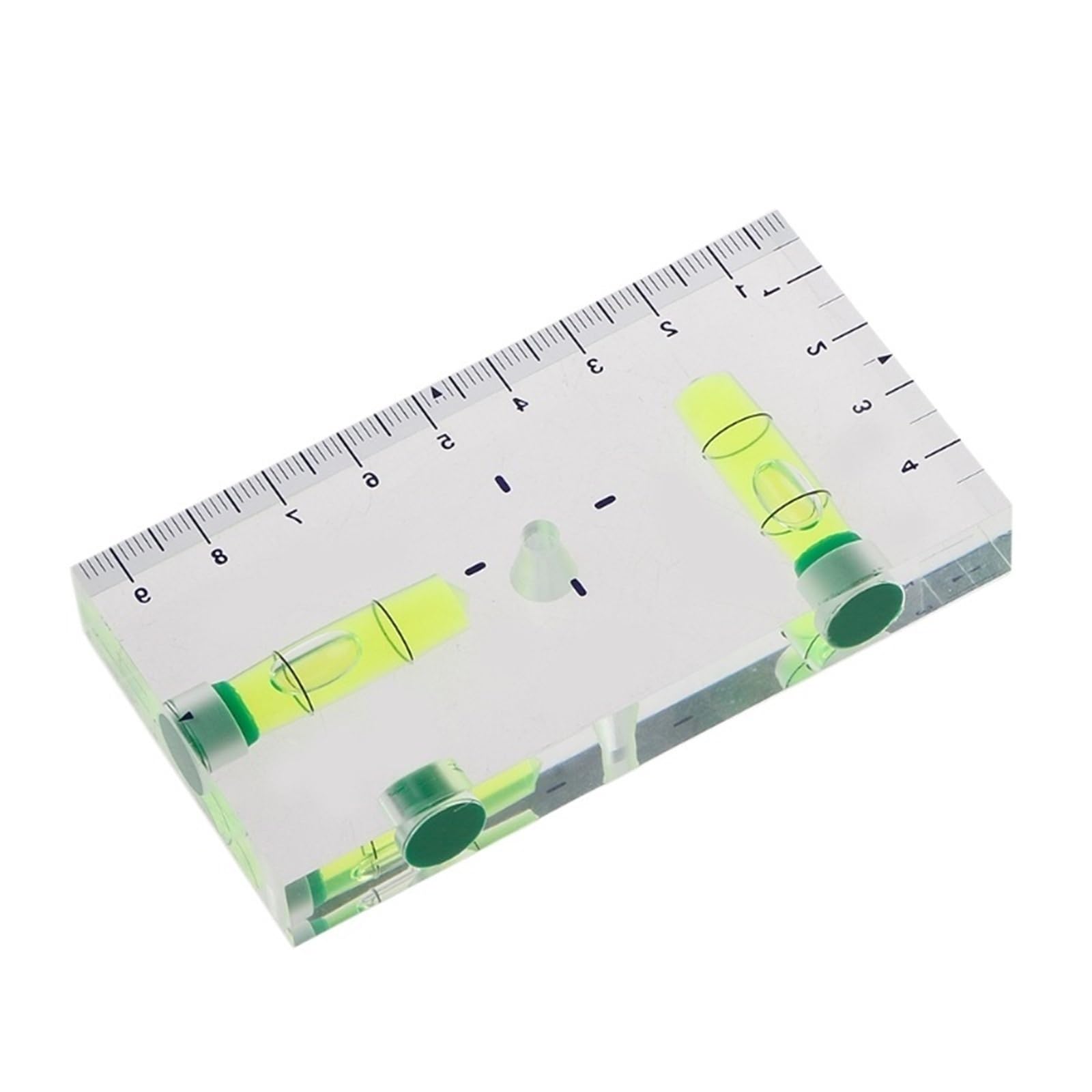 Mini poziomica magnetyczna o wysokiej przezroczystości z trzema silnymi magnesami nadaje się do budowy domu | High Transparent Magnetic Level Bubble Mini Spirit Level with Three Strong Magnets Fitting for Const(niebieski)