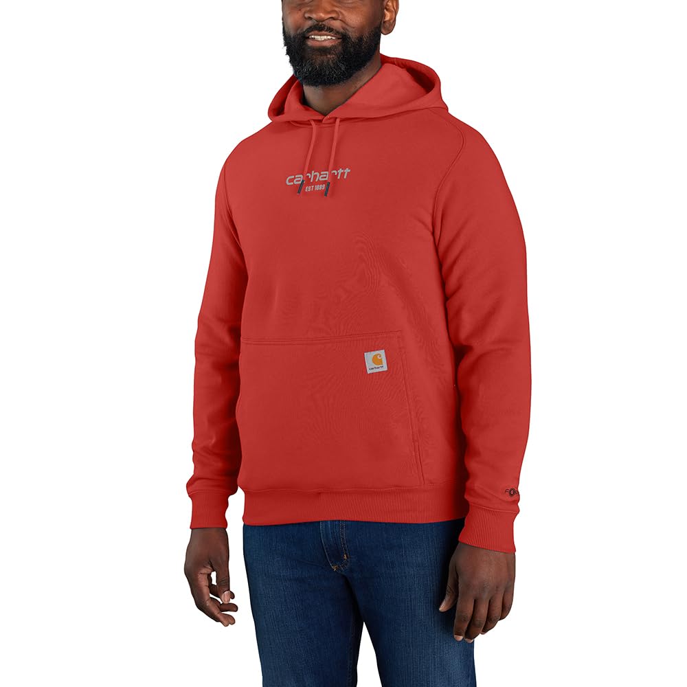Carhartt Carhartt Force Relaxed Fit Lightweight Logo Graphic Sweatshirt, Men, Red, S