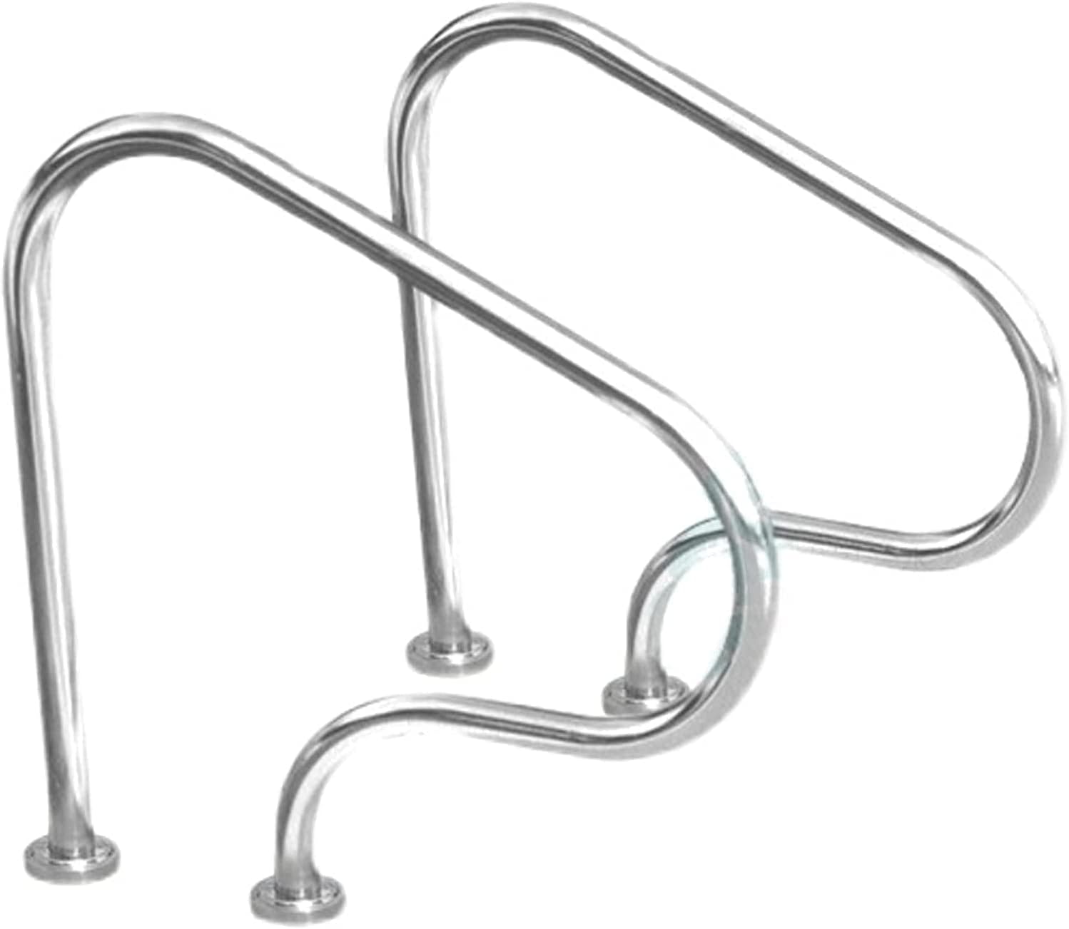 Swimming Pool Stair Rail, 1PCS Stainless Steel Pool Handrail with Mounting Kit | Home Decoration Pool Safety Hand Rail Ladder 31.5" X 31.5"