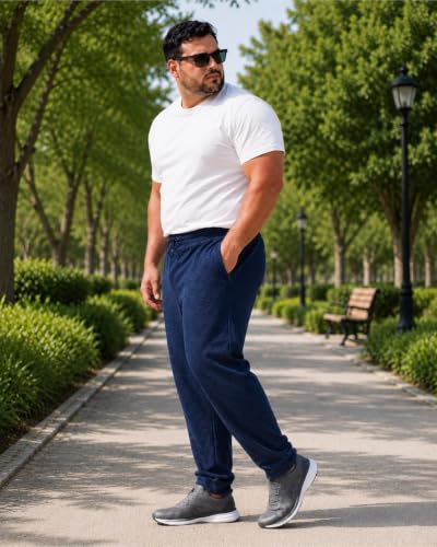 Image of KART BLACK Plus Size Track Pants for Men | Plain Track Pant | Casual Fit Comfortable Track Pant (Pack of 1)