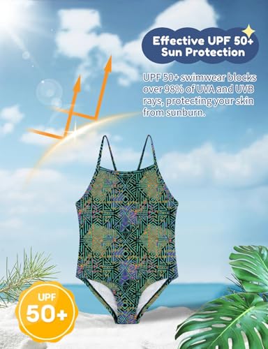 Image of weVSwe Baby Girl Swimsuit One Piece Swimsuit Cute Toddler Girls Sleeveless Bikini Kids 2-10 Years