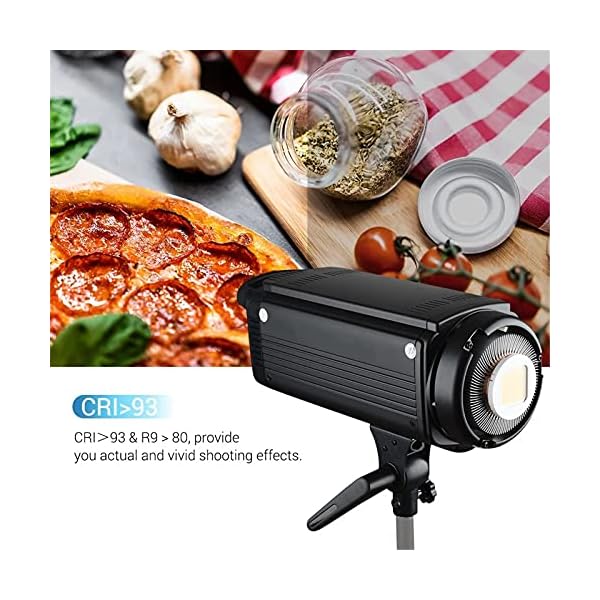 KIKIRon LED-Videoleuchte 5600K 150W LED-Videolicht Wireless Fernbedienung Einstellbare Helligkeit Mit Bowens Mount… – Bild 7