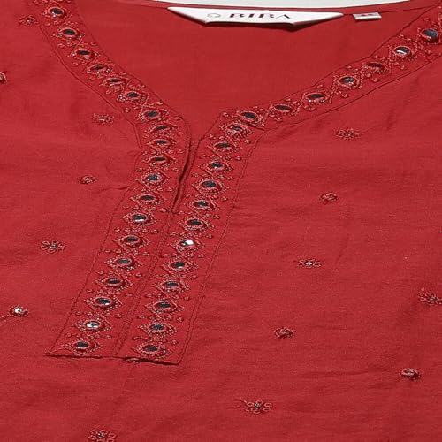 Image of BIBA Women Polyester Regular Fit Asymmetric Kurta