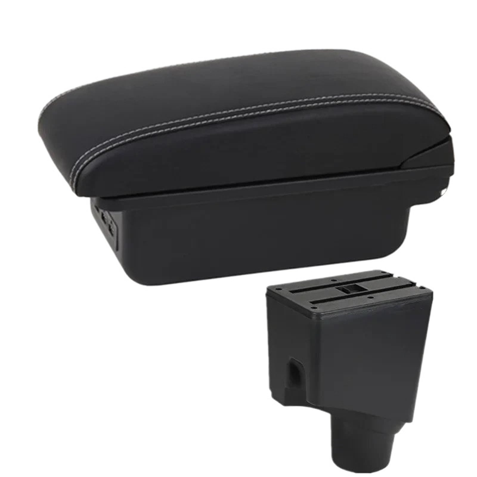 NOKRGQW Car Armrest Box For Toyota For Yaris For Hybrid 2015-2023 Car Armrest Box Interior Dedicated Retrofit Parts Accessories(B3 white line 3USB)