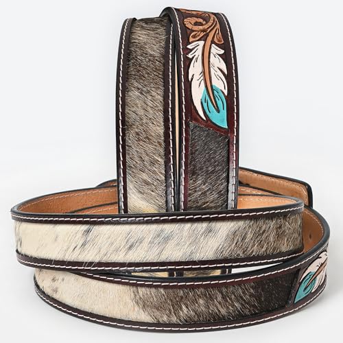 American Darling Large Beautifully Hand Tooled Leather Unisex Apparel Belt | Handcrafted2