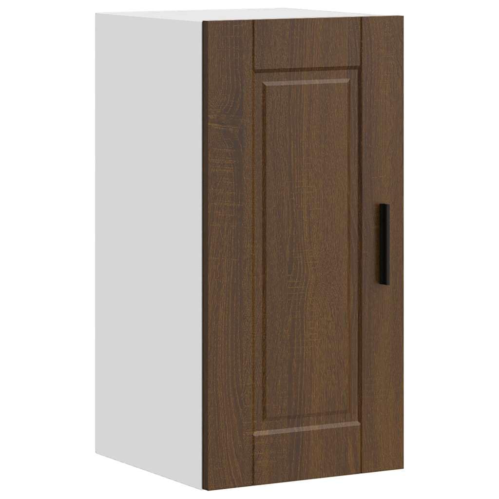 vidaXL Kitchen Wall Cabinet Porto Brown Oak Engineered Wood, kitchen wall unit, cabinet for kitchen wall, wall cabinet with door, mounted wall cabinet