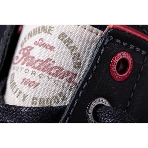 Indian Motorcycle Men's Leather Bryant Sneaker, Black4