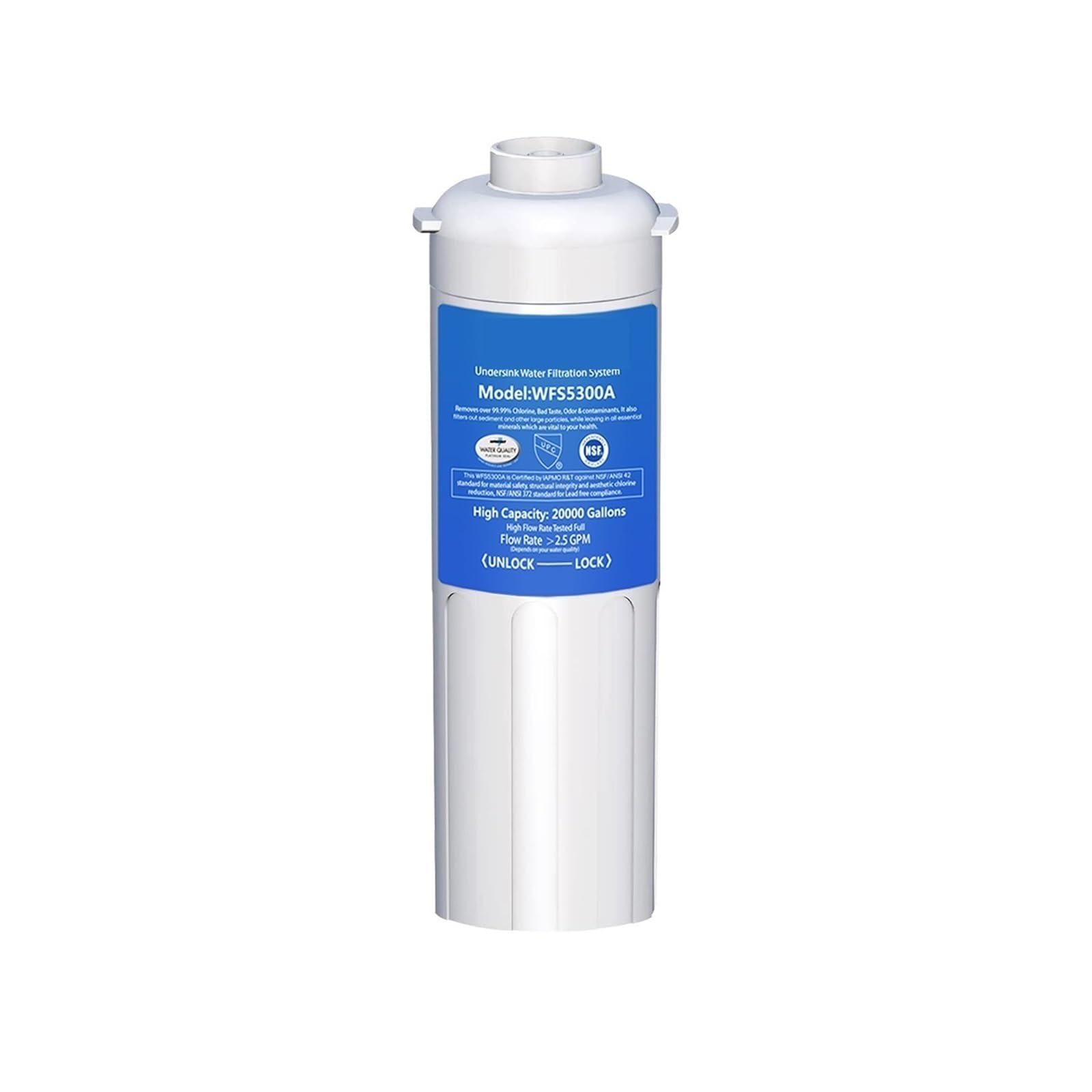 Water Filter Cartridge, Replacement Water Filter WFS5300A Under Sink Drinking Direct Connect Under Counter Drink Water Filtration System(1x Replace Filter)