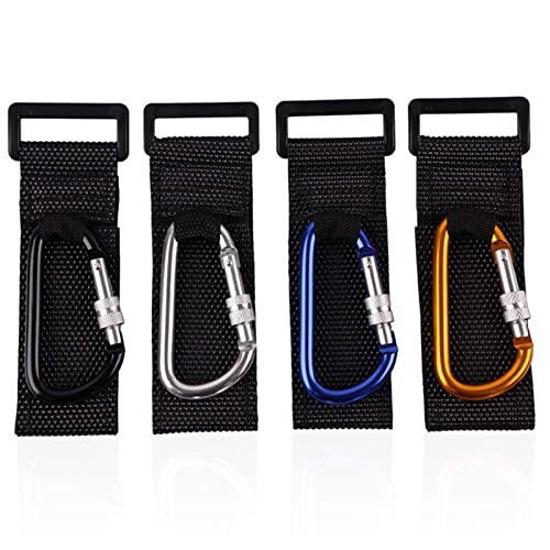 Image of CALANDIS Multifunctional Loop Tie Down Straps with Carabiner Bike Handlebar Workout Black | 1 Loop Tie Down Straps with Carabiner