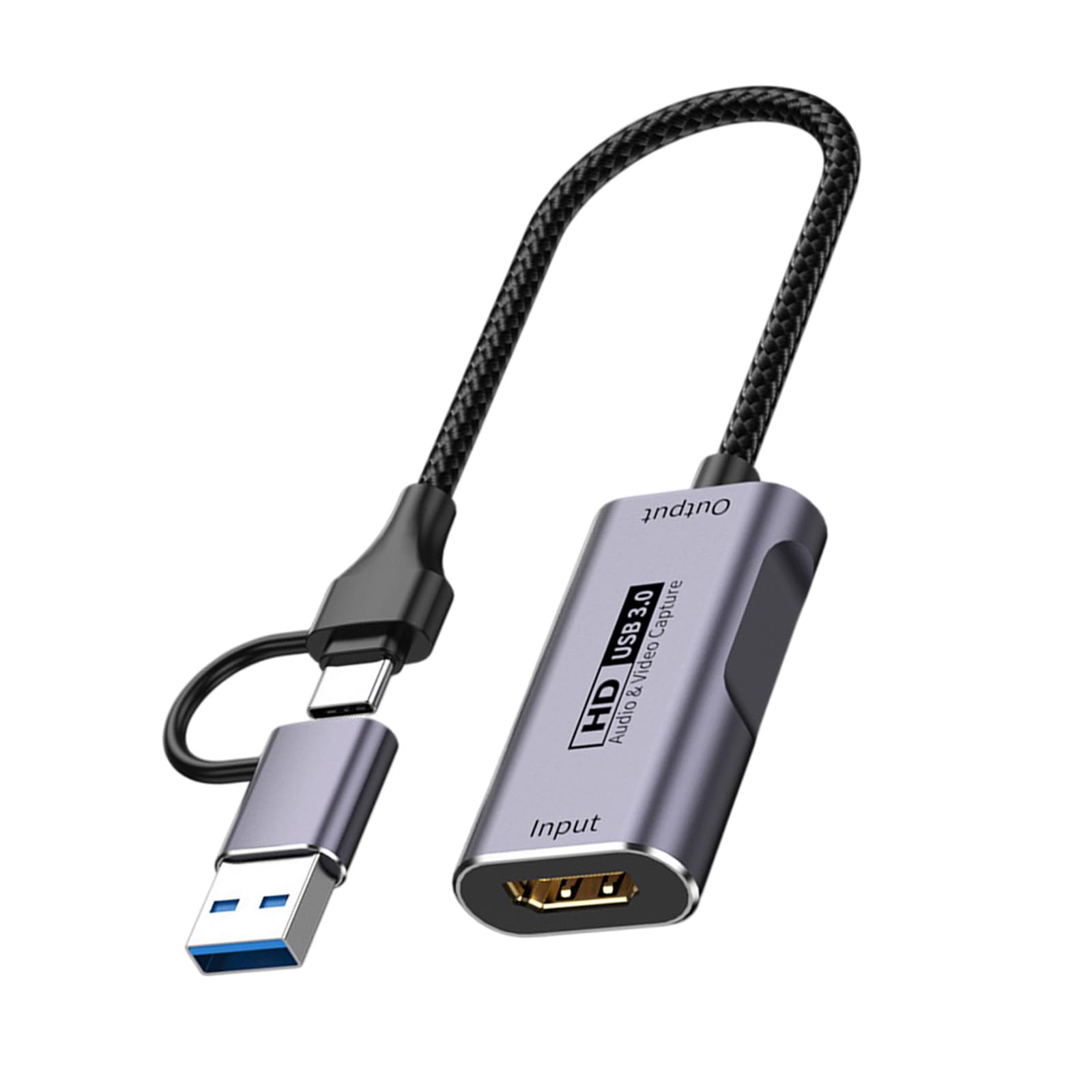 Nvoqilin 4K60hz Hdtv To Usb3.0 Video Captures Card Includes Type C Adapters For Gaming Live Streaming And