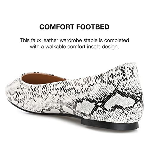 Journee Womens Kavn Comfort Insole Narrow Width Slip On Round Toe Ballet Flats4