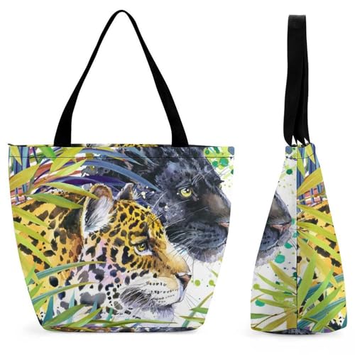 Sac de voyage femme imprimé léopard grand compartiment 28.5x18x32.5cm