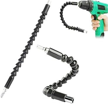universal metal flexible shaft electric drill connecting shaft bending extension rod electric drill electric screw flexible shaft hose 2PC