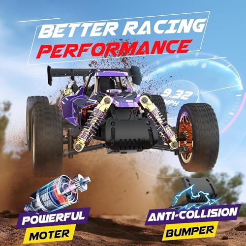 Image of RC Car, Remote Control Cars W /Metal Shell Proportional Throttle for 40 Min Play, High Speed Radio Controlled 1:14 Monster Truck, Off Road Hobby Electric Vehicle Gift for Boys (Heavy Box)