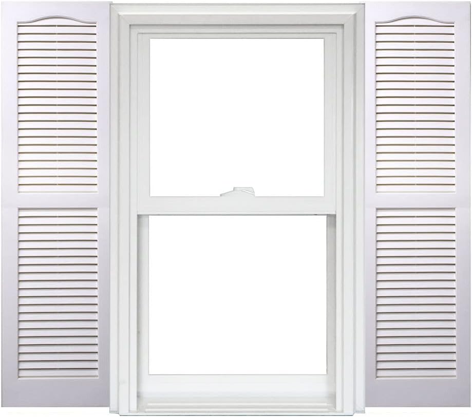 Miniatura 27 de Polaris - Persianas de vinilo Homeside con listones abiertos, 1 par, 14-1/2 pulgadas x 39 pulgadas, color gris 410