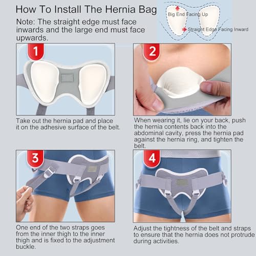 Faja para Hernia Inguinal para Hombre con Almohadillas Ajustables miniatura 4