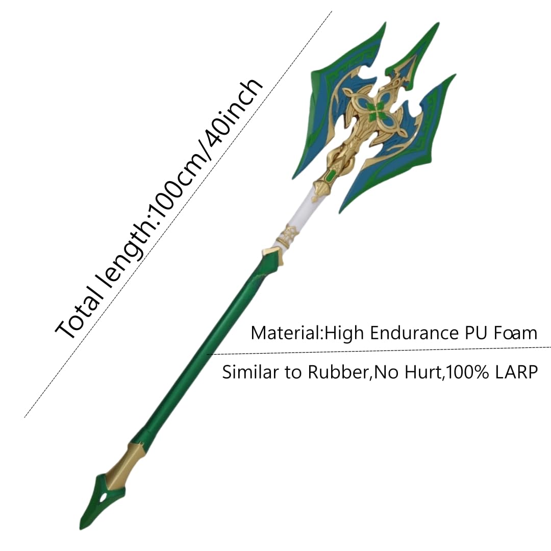 damdos Halloween Prop Cosplay Sword Feixiao Axe,40" Feixiao Axe PU Foam Swords Weapons Fancy Party Costumes Accessories Yanqing Sword Birthday Gifts