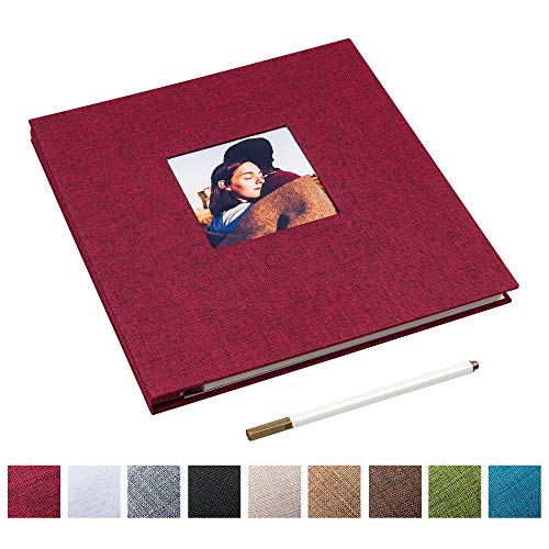 Self Adhesive Photo Album Magnetic Scrapbook Album 40 Magnetic Double Sided Pages Linen