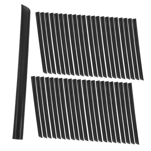 100 pitillos desechables negros de 19 cm miniatura 1