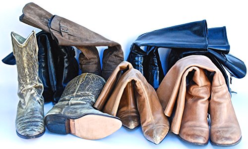 My Boot Trees, Boot Shaper Stands For Closet Organization. Many Patterns To Choose From. 1 Pair. (Light Blue With Brown Polka Dots) #TOP4