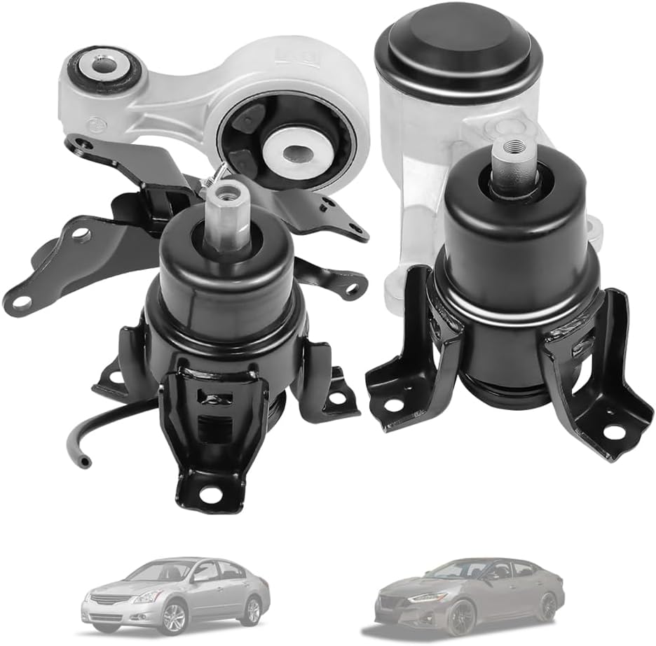 5 Pcs Engine Motor Mount Set FIT 2007-2012 Nissan Altima 3.5L CVT & 2009-2014 Maxima 3.5L, Hydraulic Structures, Replaces A4355HY A4365HY A4356HY A7363 A7361