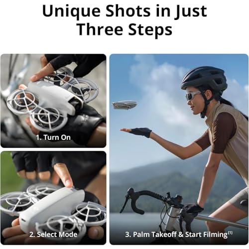 DJI Neo Drone 4K UHD Mini Quadcopter with 3 Battery Combo for Adults, 135g, Self Flying that Follows You, Palm Takeoff, AI Subject Tracking, QuickShots, Controller-Free Bundle w/Deco Gear Accessories - Image 3