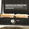 Mellerware -Parrilla Eléctrica Hotty!2200W, Revestimiento Antiadherente, Regulador Temperatura LED, Obertura 180º, Placas Adaptables, Superficie 29×46cm, Grill Acero Inoxidable, Libre PFOA,Multicolor #5