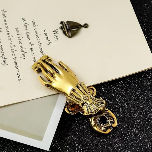 Lady's Hand Shaped Metal Paper Clip Binder - Vintage Bullet Journal Page Holder - Book Clips Decorative Traveler's Notebook Accessories - Clamps for Office Home DIY Use - Gold image 6