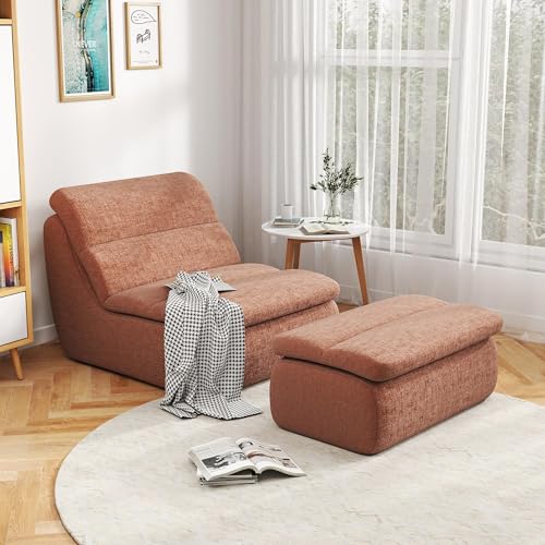 Sillón lounge peluche naranja miniatura 2