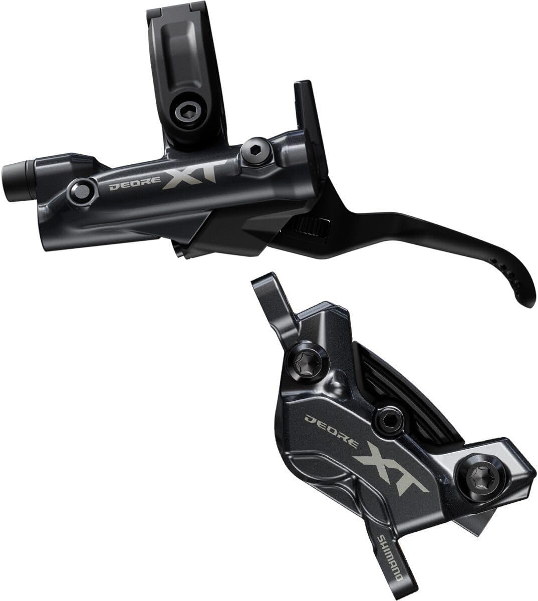 Shimano Deore XT M8220 4-Piston Disc Brake and Lever - Right/Rear Post Mount