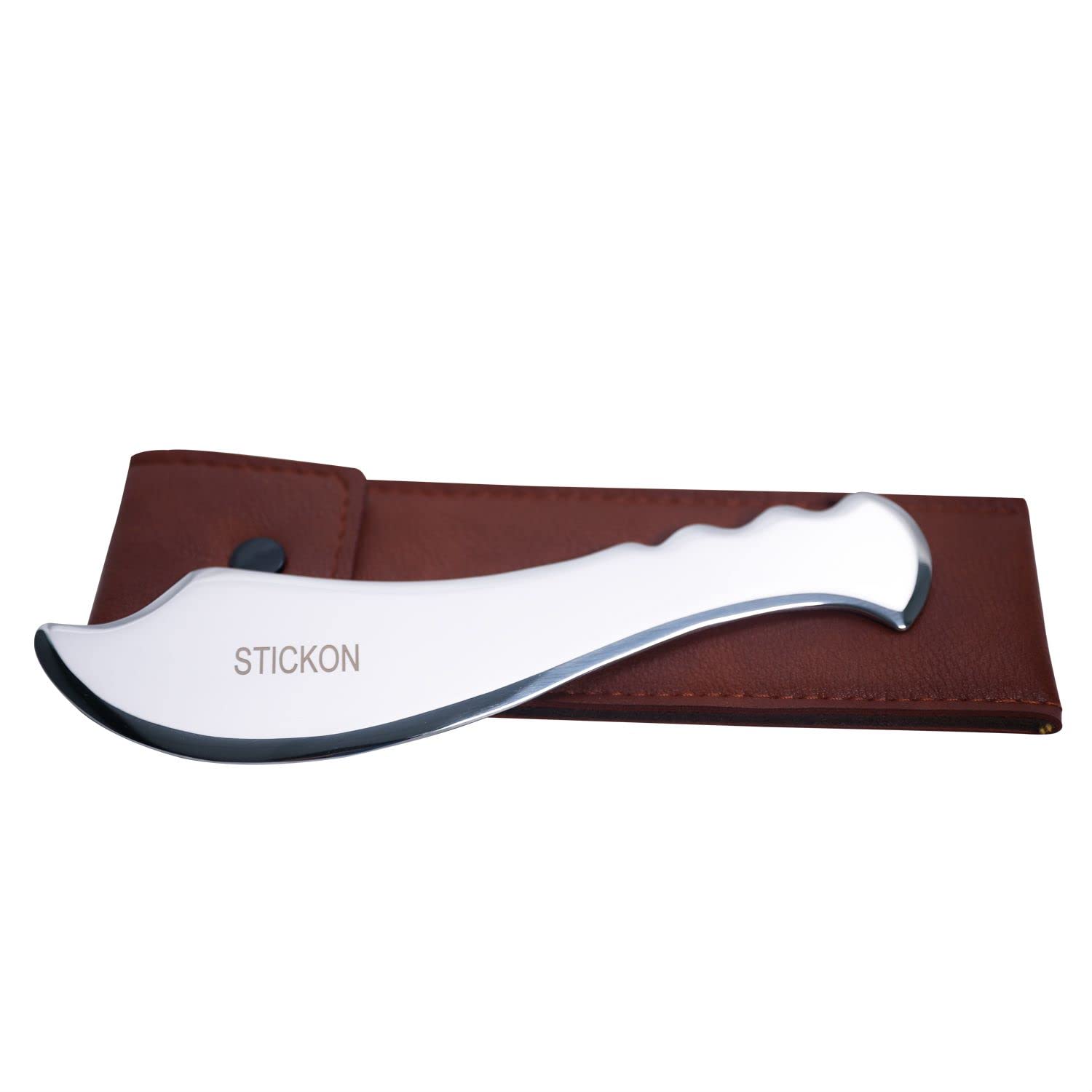 Tansozer Gua Sha Massage Tool, Medical Grade Stainless Steel Massage Blade, Style 29, Silver - Image 2