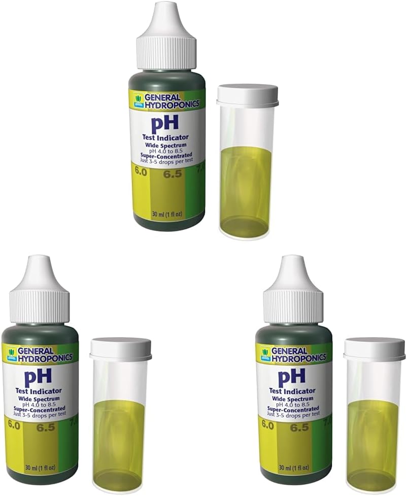 General Hydroponics pH Test Indicator, 1-Ounce (Pack of 3)