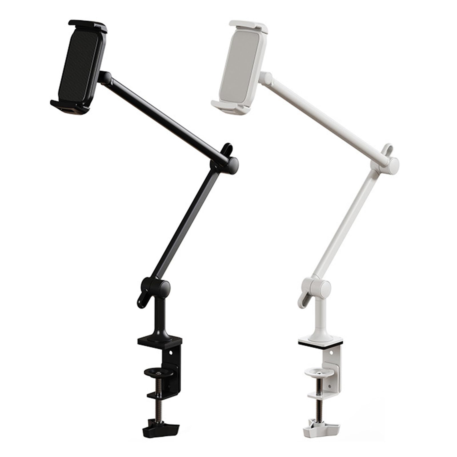 Flexibler Tablet Tischständer, robuste Klemmsysteme, 360-Grad Drehung, verstellbare Armlänge, ergonomische Betrachtungsposition, höhenverstellbare Tablet Arm Tischhalterung
