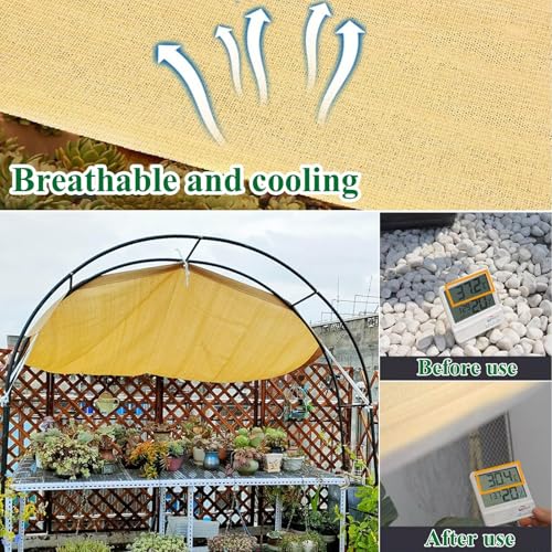 Toldo resistente al viento exterior rectangular marrón 6x6 4