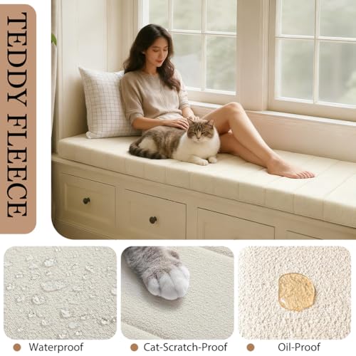 Coussin de banc imperméable intérieur 90x30 anti-griffes