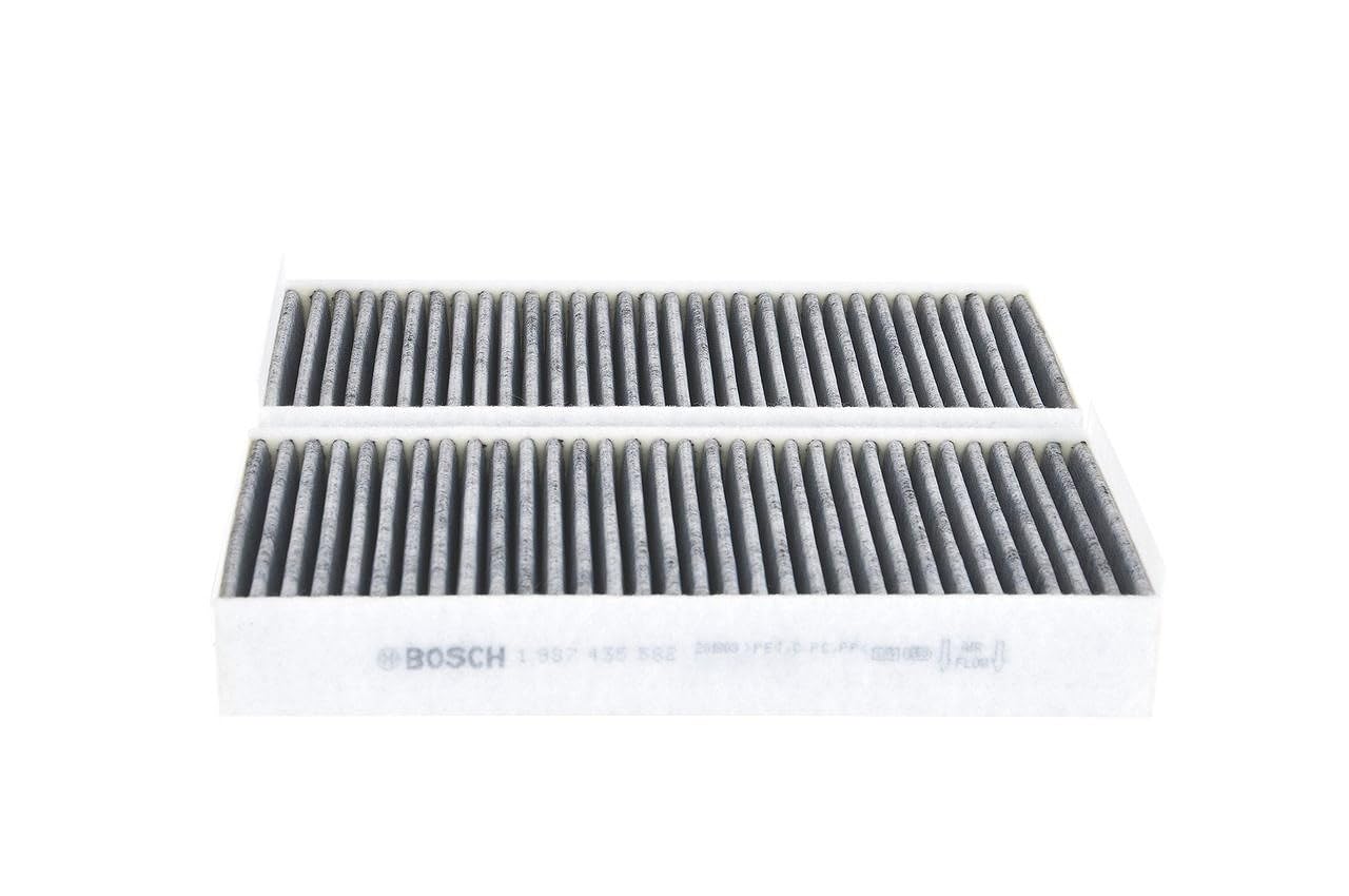 Bosch Filtro Abitacolo ai Carboni Attivi R5582, Filtro di Ricambio - Contro cattivi odori, polline e polvere per un'aria più pulita all'interno del veicolo - 2 Filtri